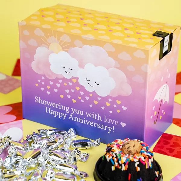 Coffret de douche d'amour anniversaire de rêve 