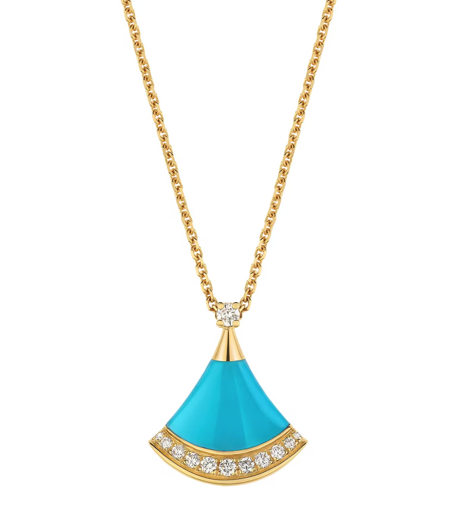 Collier BVLGARI Divas' Dream en or rose, diamants et turquoise