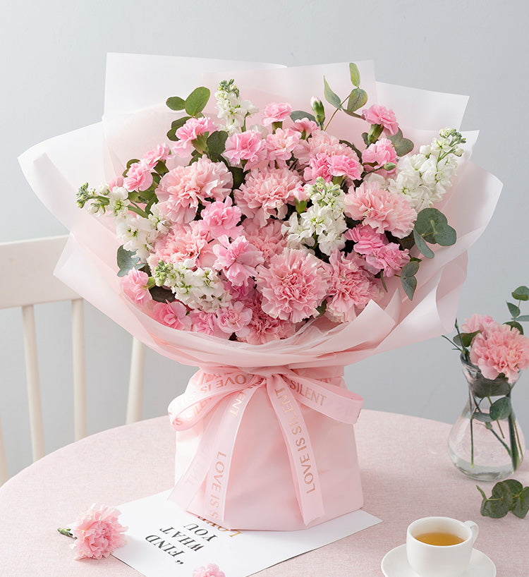 Gentle Time/Œillet en fleurs de cerisier + Œillet multi-têtes + Violette