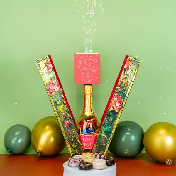 Boîte à bulles de roses