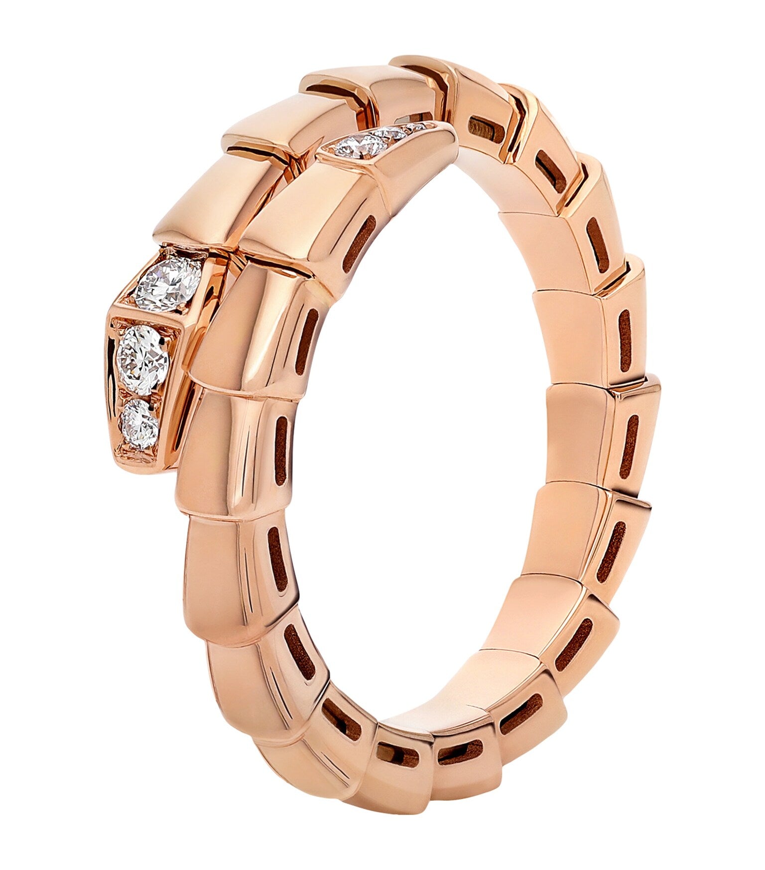 BVLGARI Bague Serpenti Vipère en or rose et diamants 