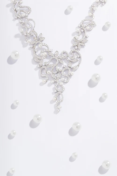 Collier ajustable APM Monaco avec perles et fleur