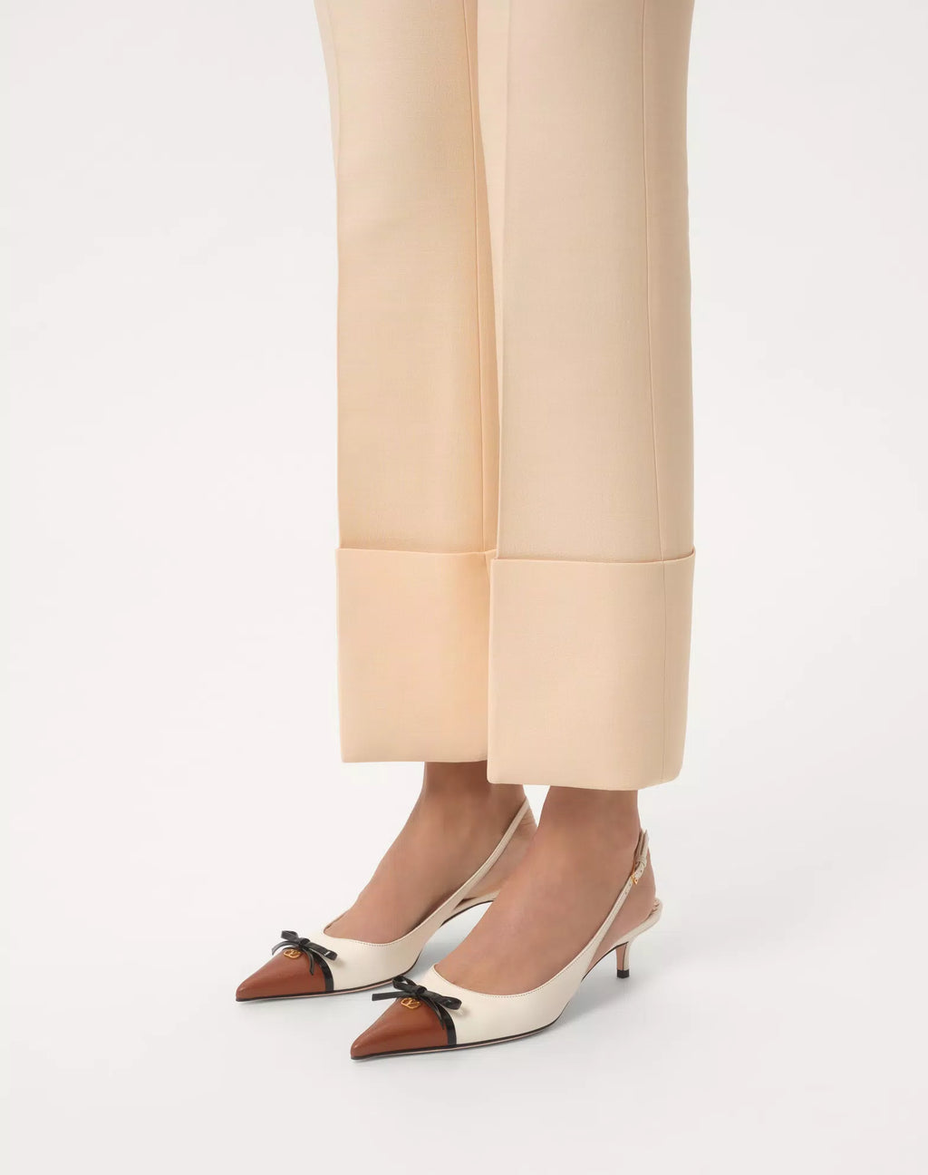 Valentino Bepointy Slingback Pumps In Kidskin 45Mm
