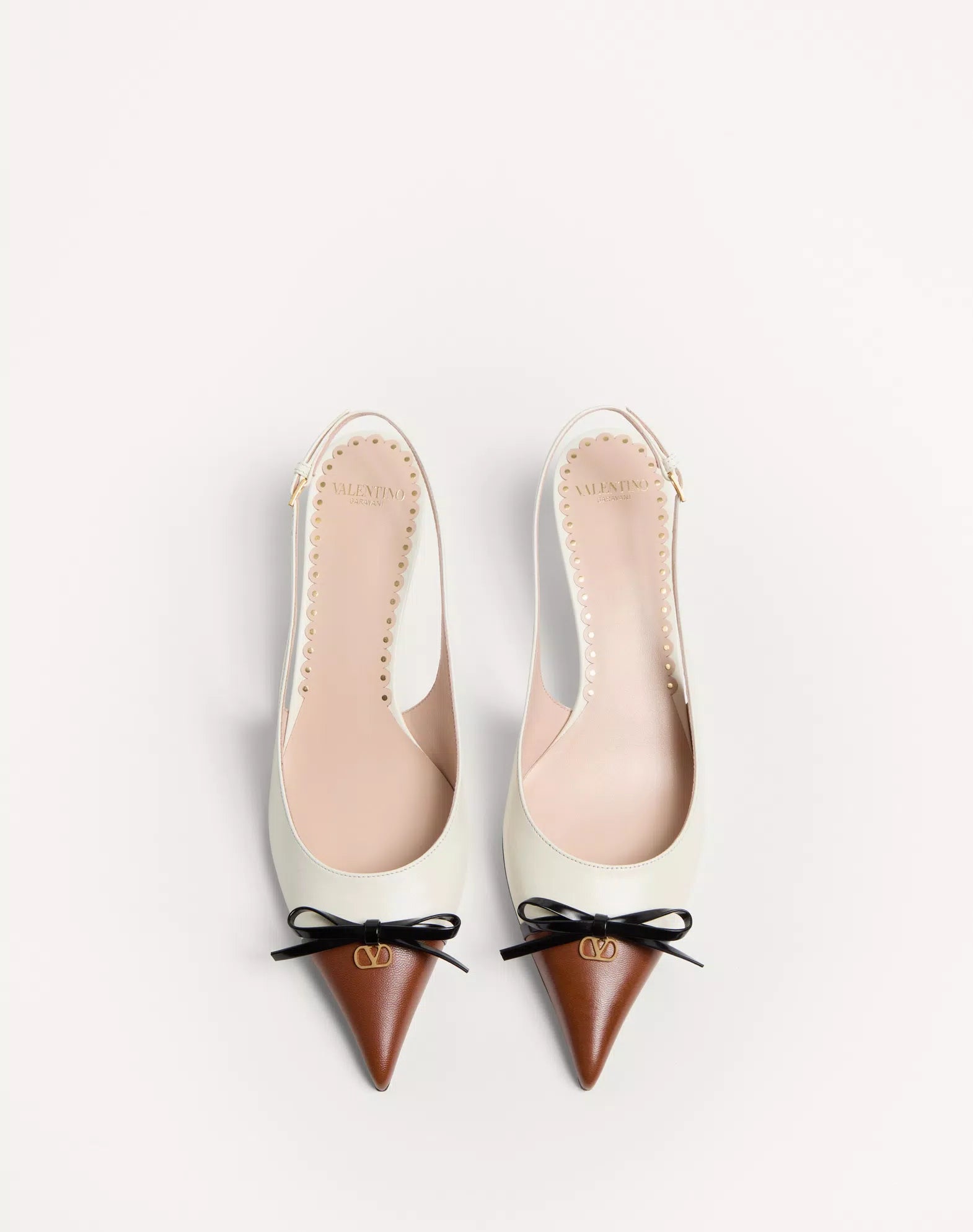 Valentino Bepointy Slingback Pumps In Kidskin 45Mm