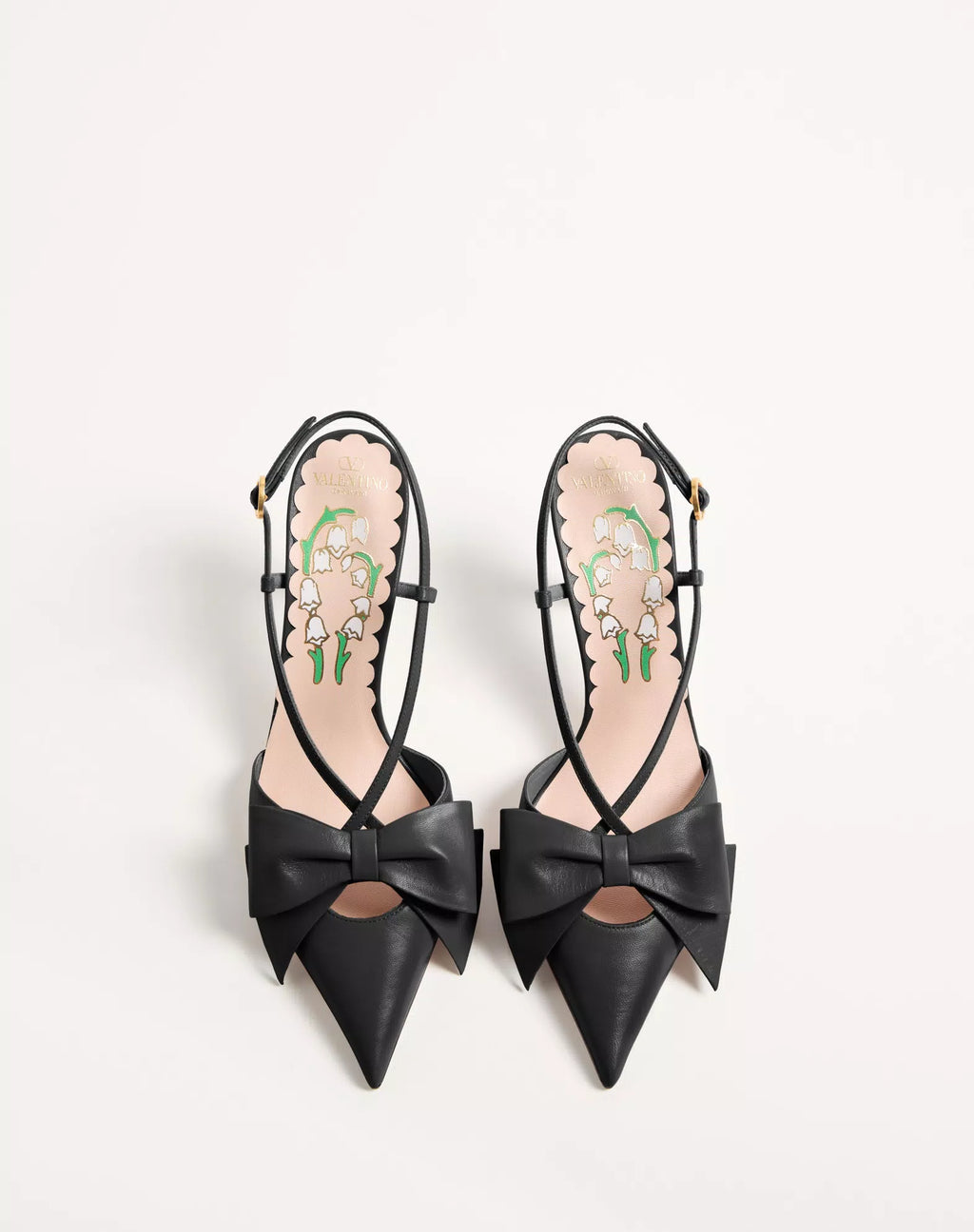 Valentino Bowow Slingback Pumps In Kidskin 85mm