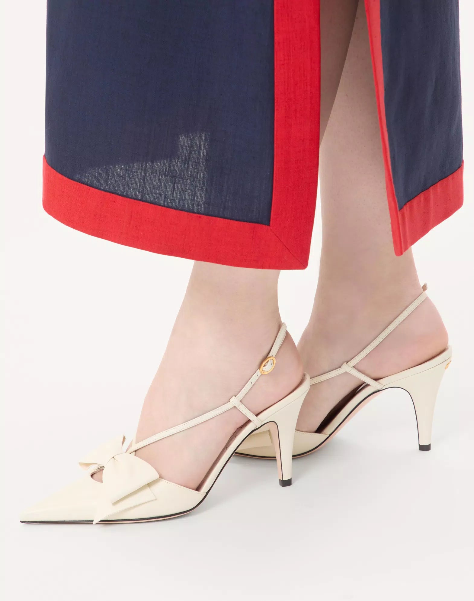 Valentino Bowow Slingback Pumps In Kidskin 85mm