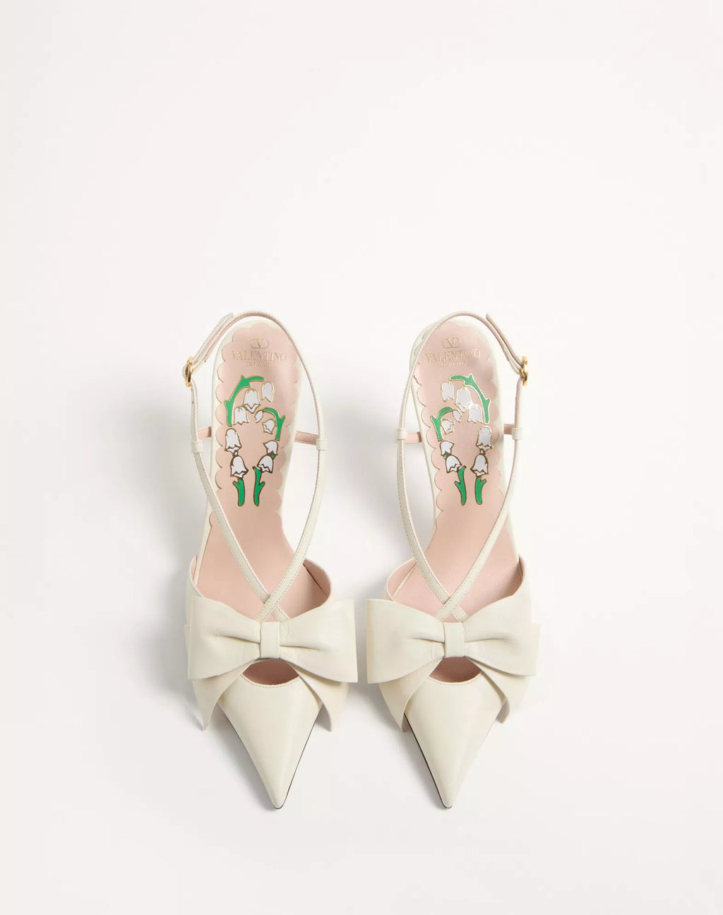Valentino Bowow Slingback Pumps In Kidskin 85mm