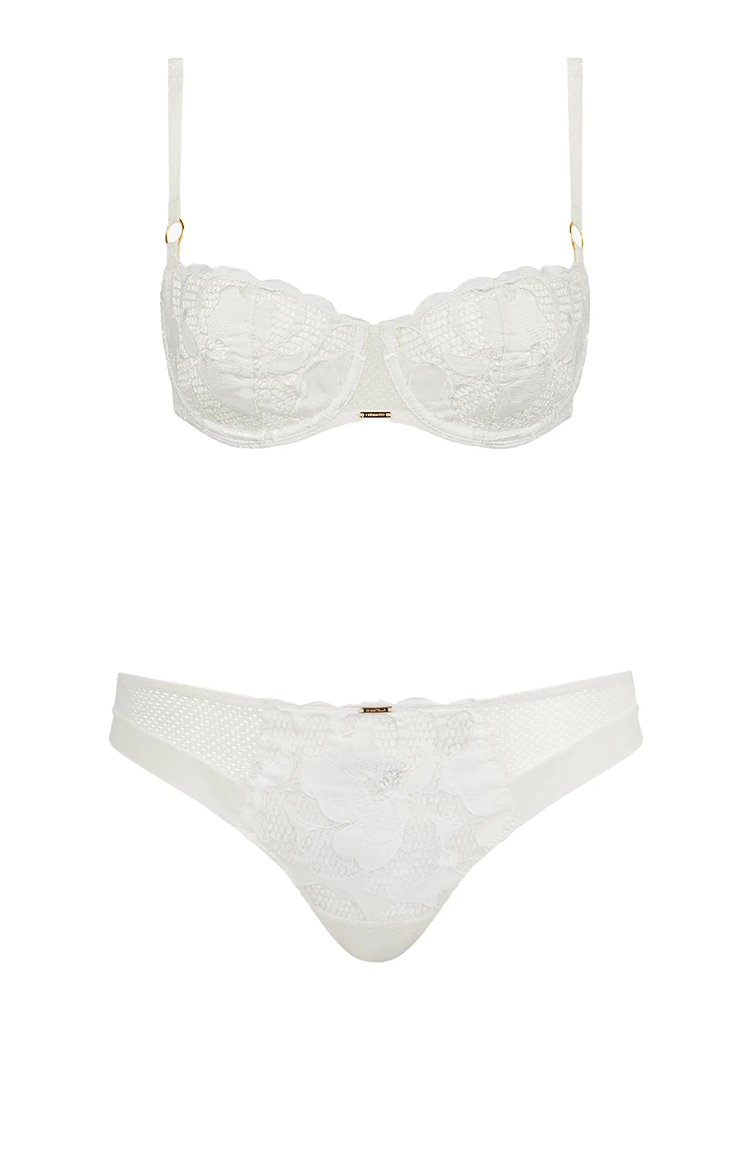 Ensemble soutien-gorge à armatures et tanga Chantelle Fleurs Signature