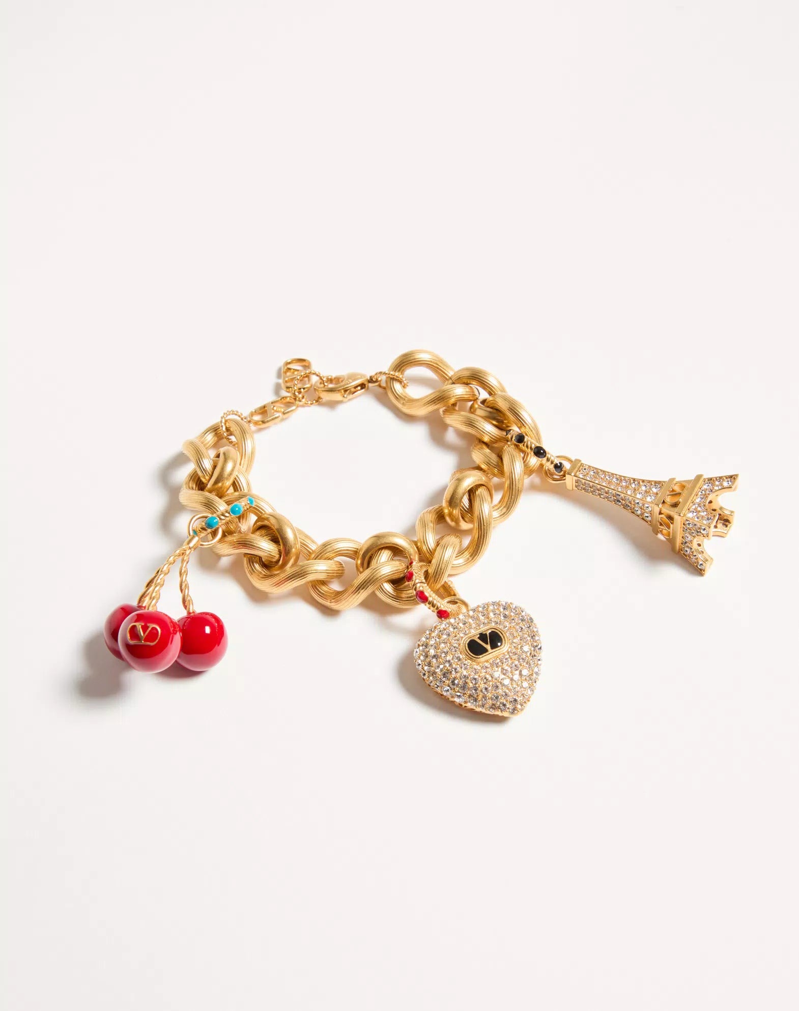 Chez Valentino Bracelet In Metal, Enamel And Swarovski® Crystals