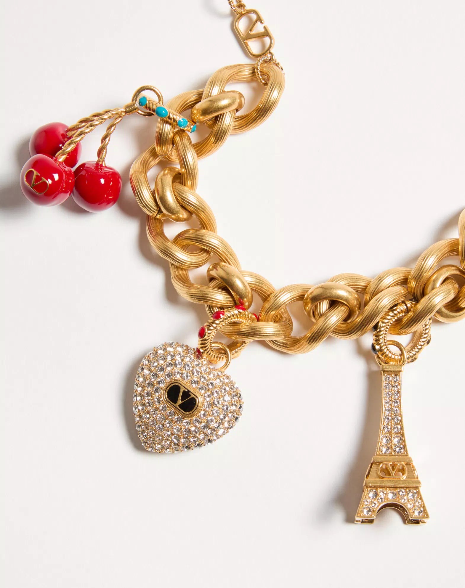 Chez Valentino Bracelet In Metal, Enamel And Swarovski® Crystals