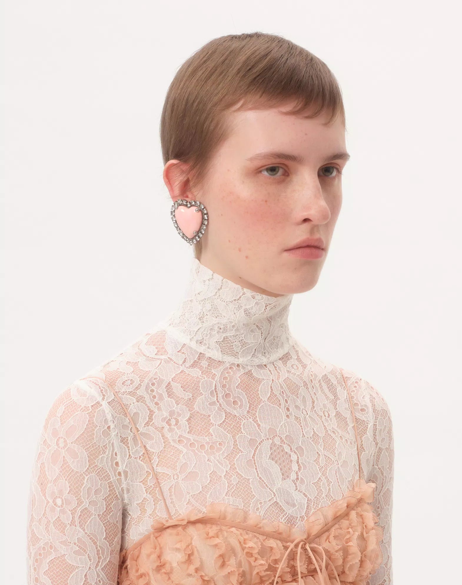 Coeur Hyperbole Earrings In Metal, Resin And Swarovski Crystals ®
