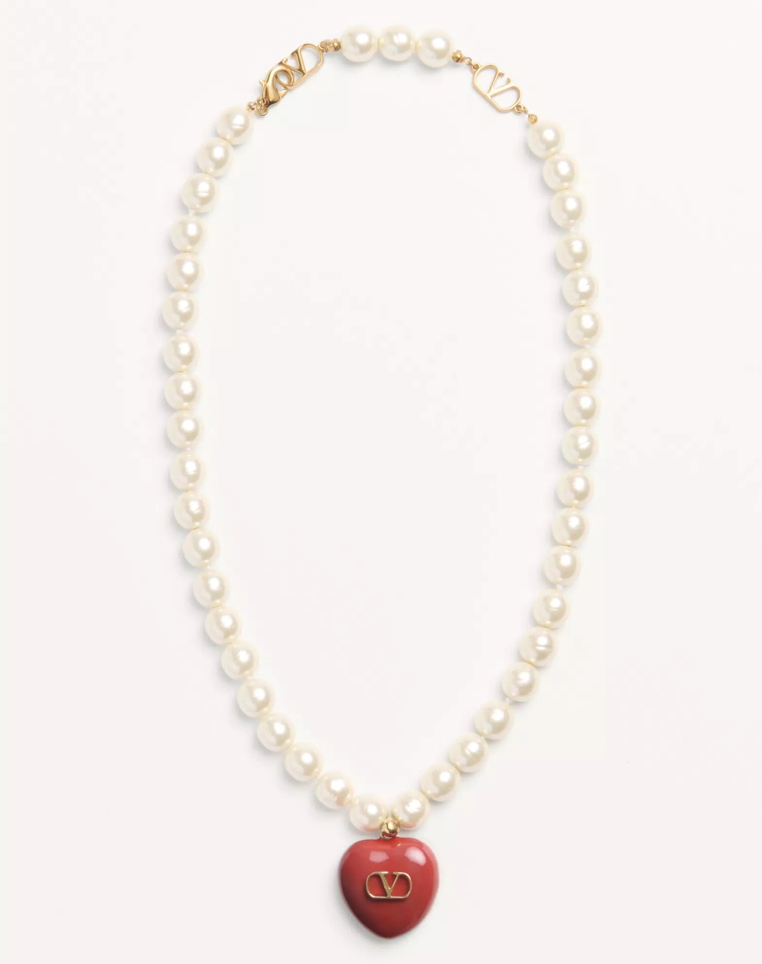 Coeur Royal Necklace In Metal, Enamel And Beads