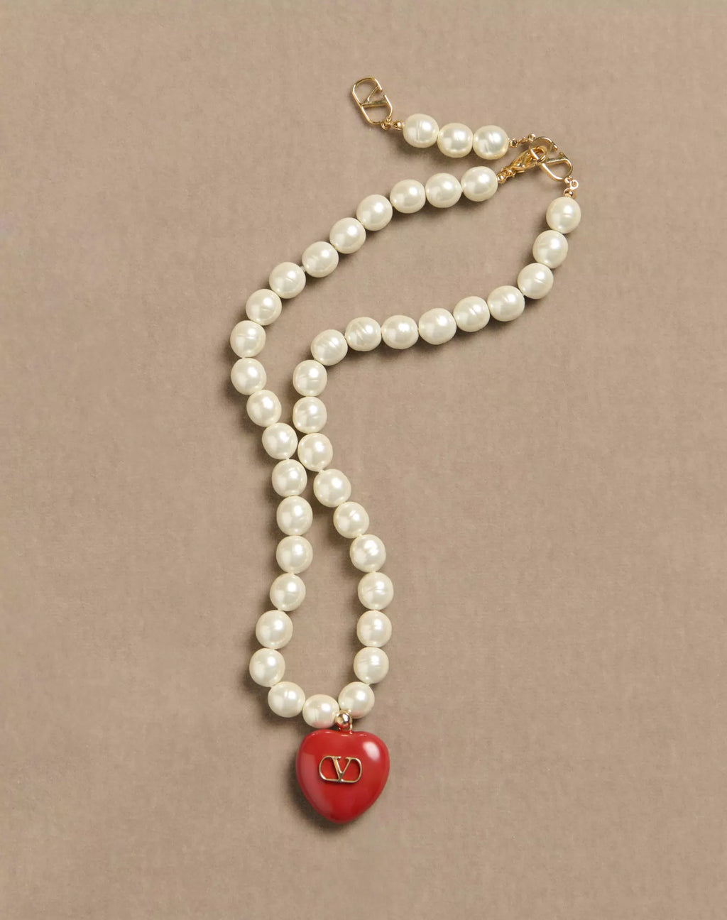 Coeur Royal Necklace In Metal, Enamel And Beads