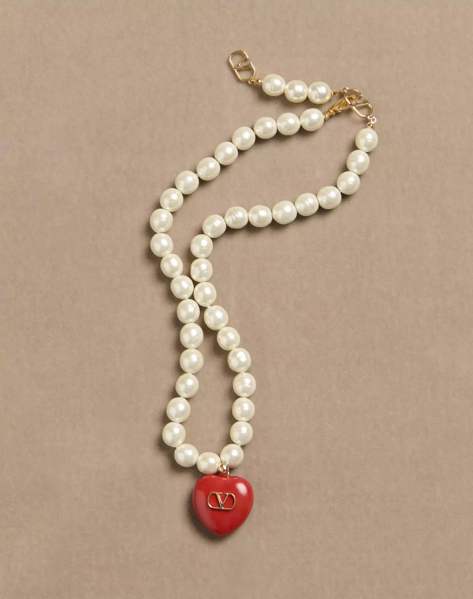 Coeur Royal Necklace In Metal, Enamel And Beads