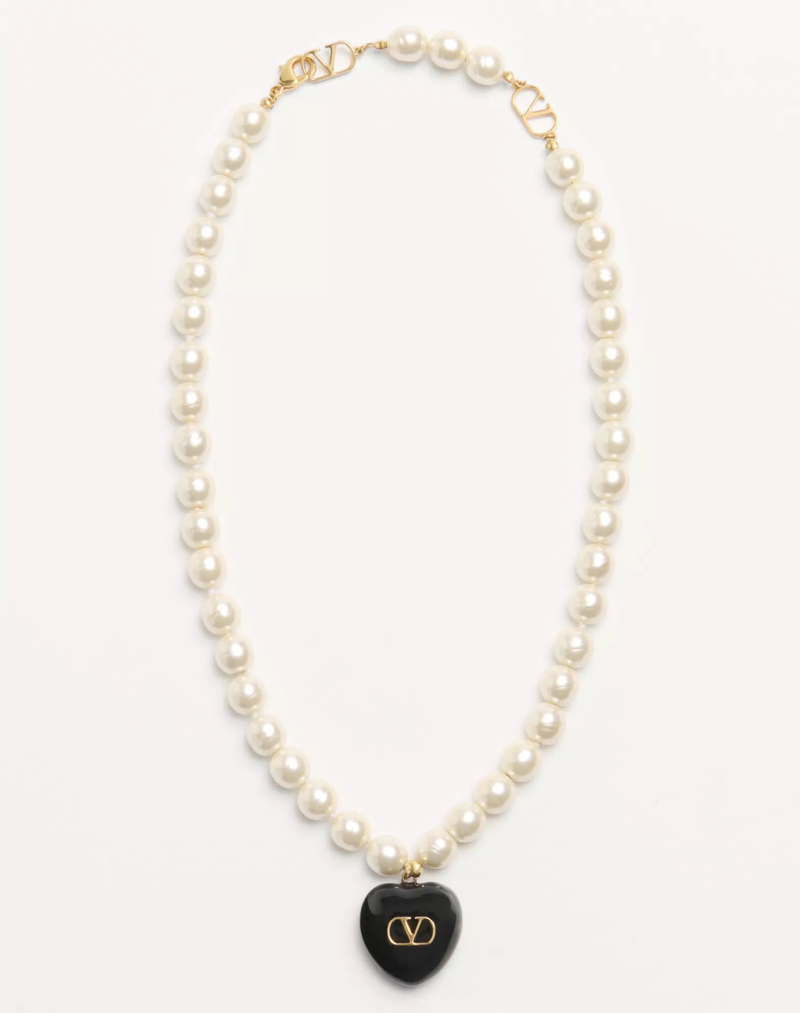 Coeur Royal Necklace In Metal, Enamel And Beads