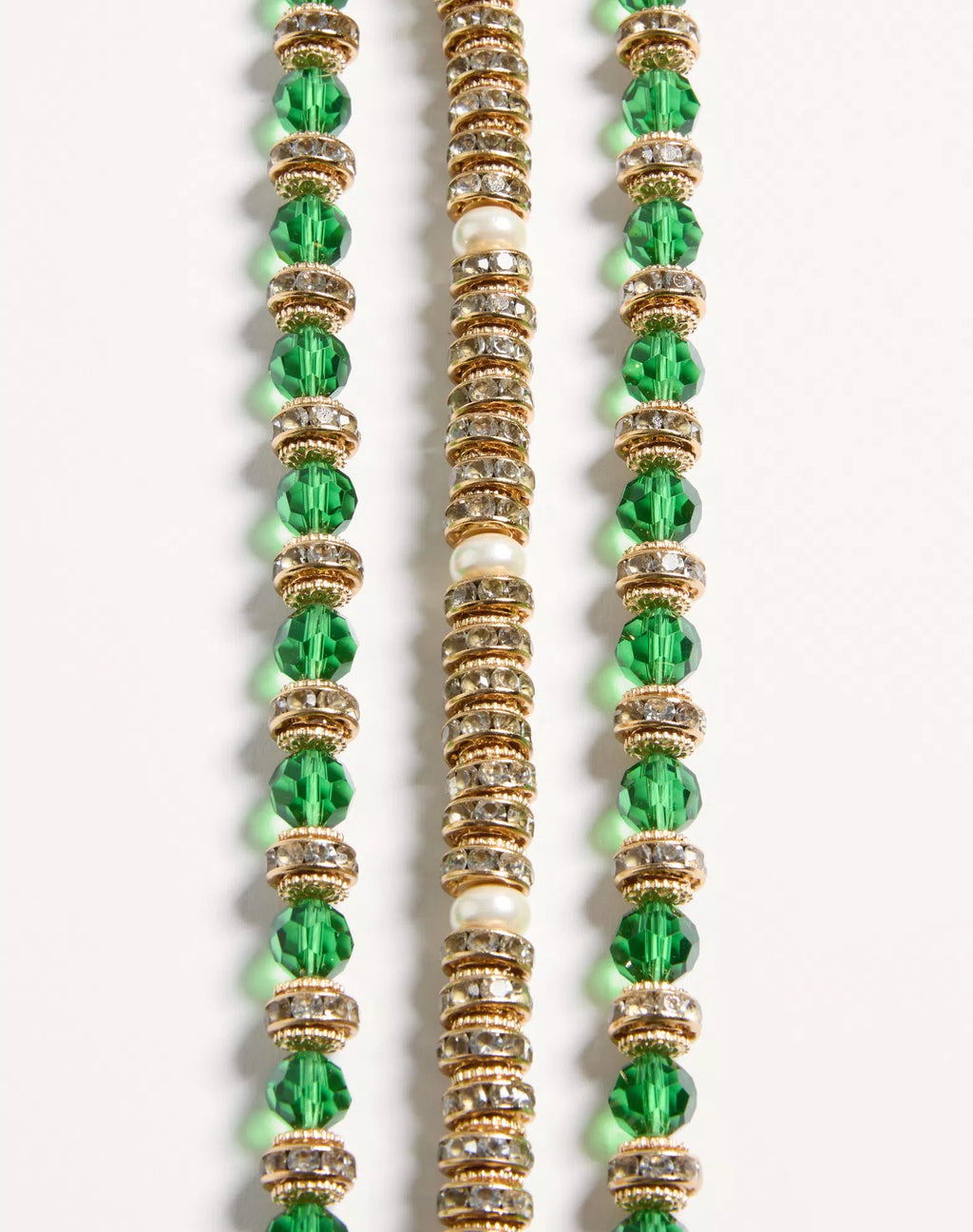 Coeur Royal Necklace In Metal, Enamel, Briole Glass, Pearls And Crystals