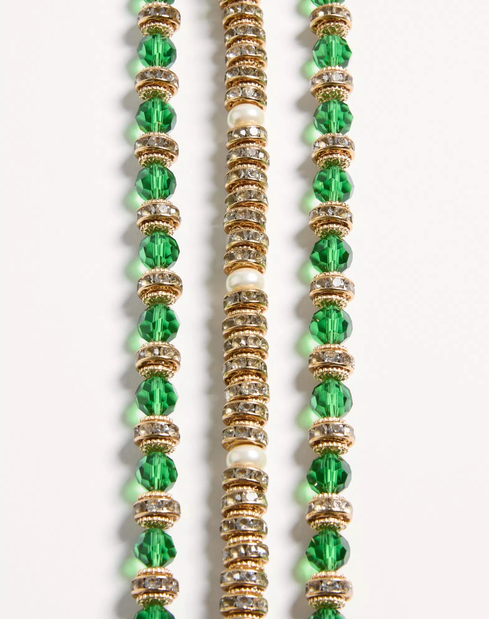 Coeur Royal Necklace In Metal, Enamel, Briole Glass, Pearls And Crystals