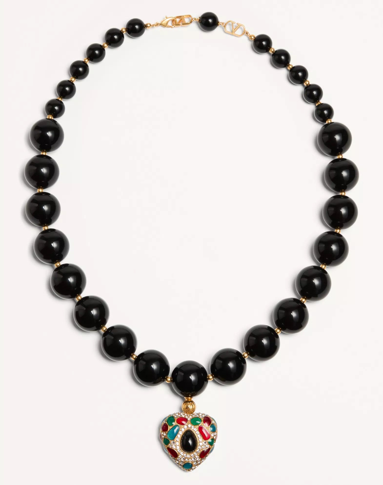 Coeur Royal Necklace In Metal, Resin, Enamel And Swarovski® Crystals