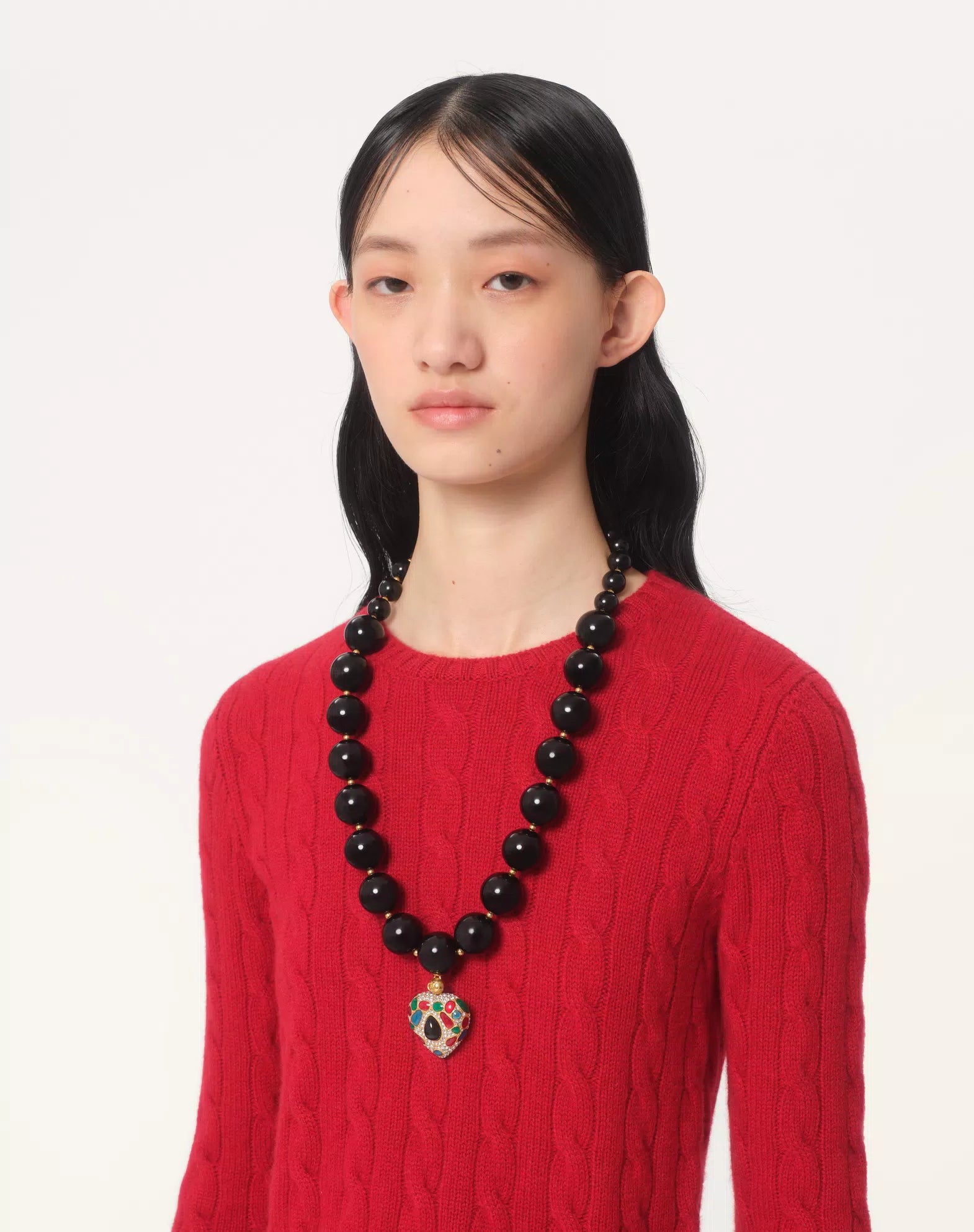 Coeur Royal Necklace In Metal, Resin, Enamel And Swarovski® Crystals