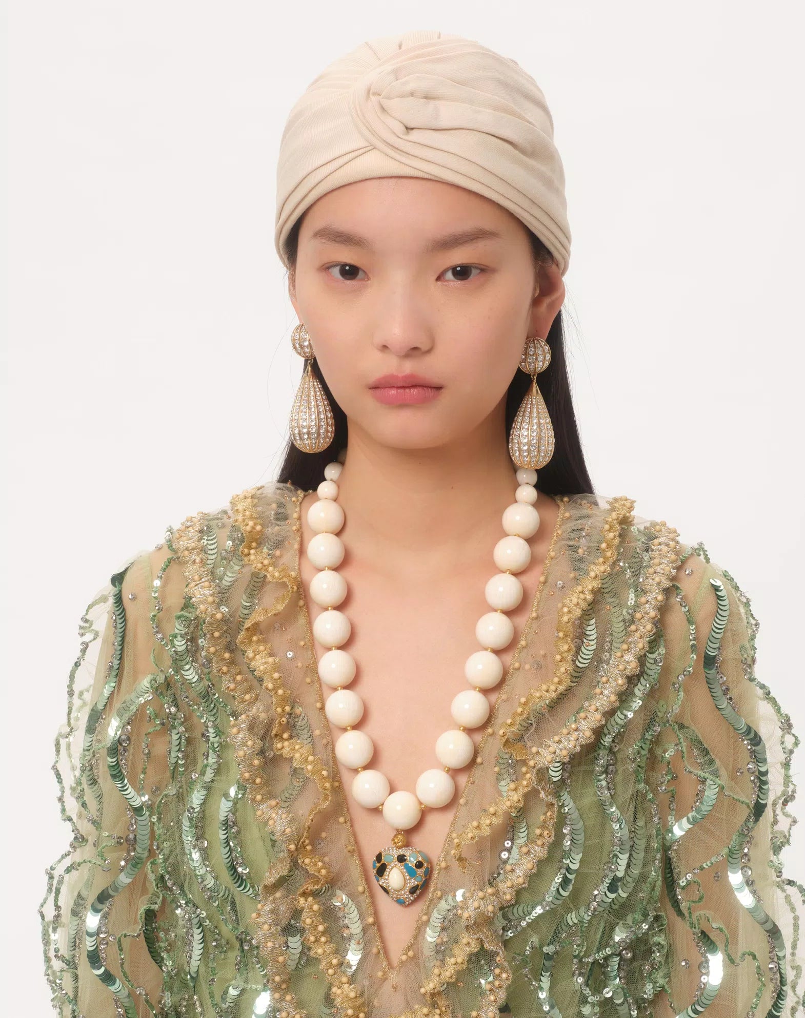 Coeur Royal Necklace In Metal, Resin, Enamel And Swarovski® Crystals