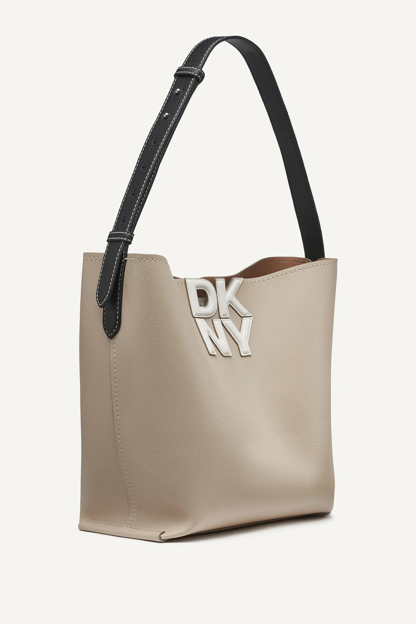 DKNY NICOLE LOGO EMBELLISHED BUCKET BAG