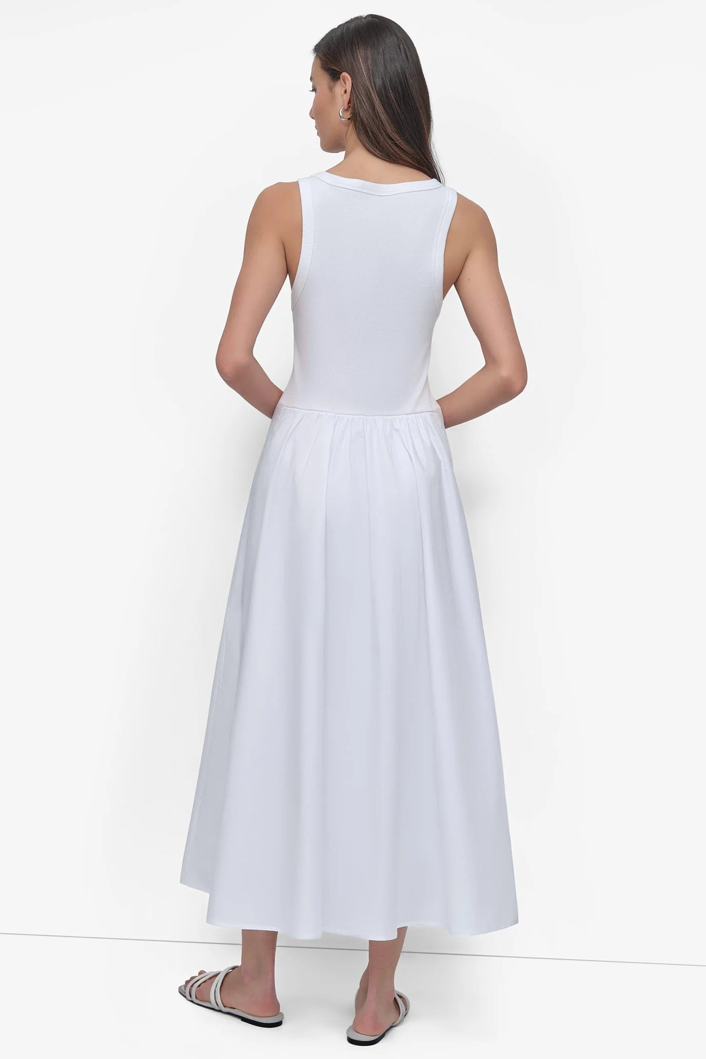 DKNY MIXED MEDIA MAXI TANK DRESS