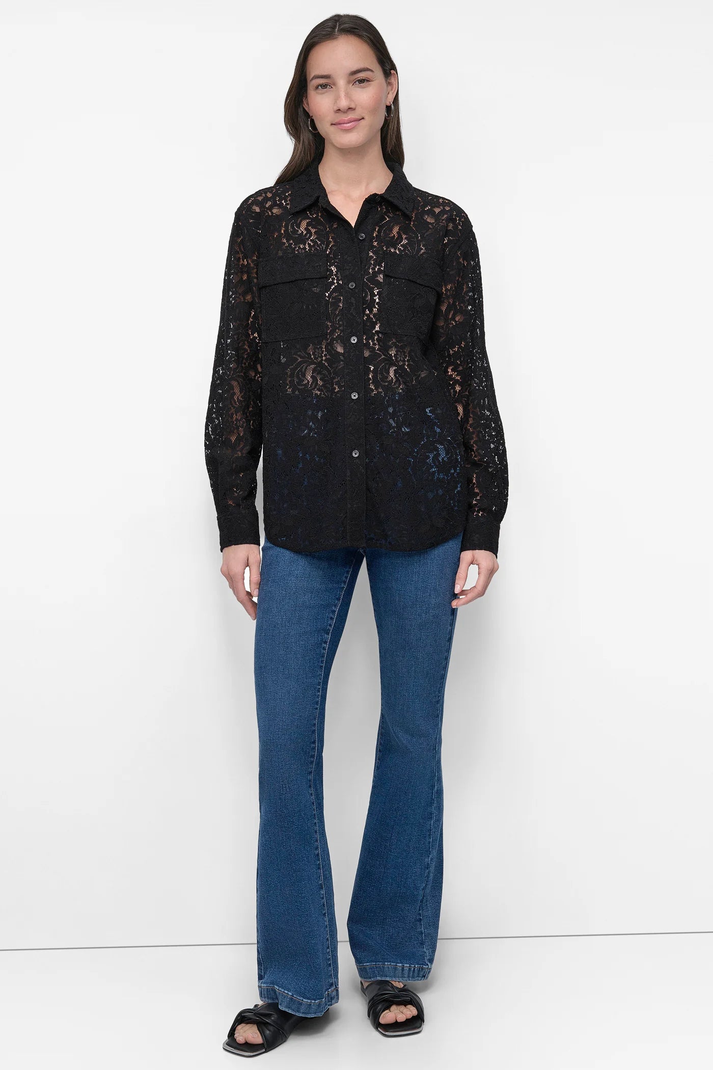 DKNY LACE UTILITY SHIRT
