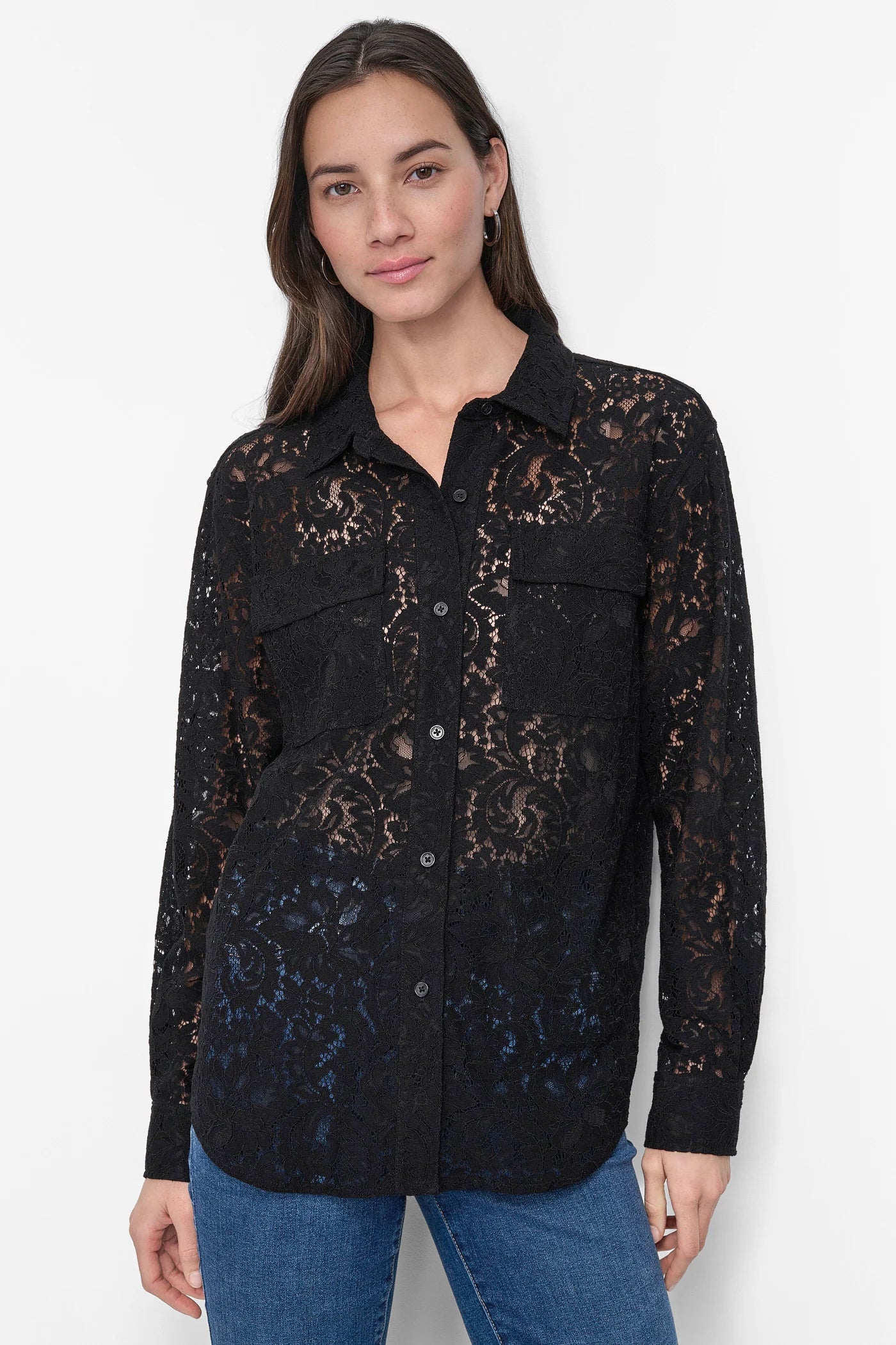 DKNY LACE UTILITY SHIRT