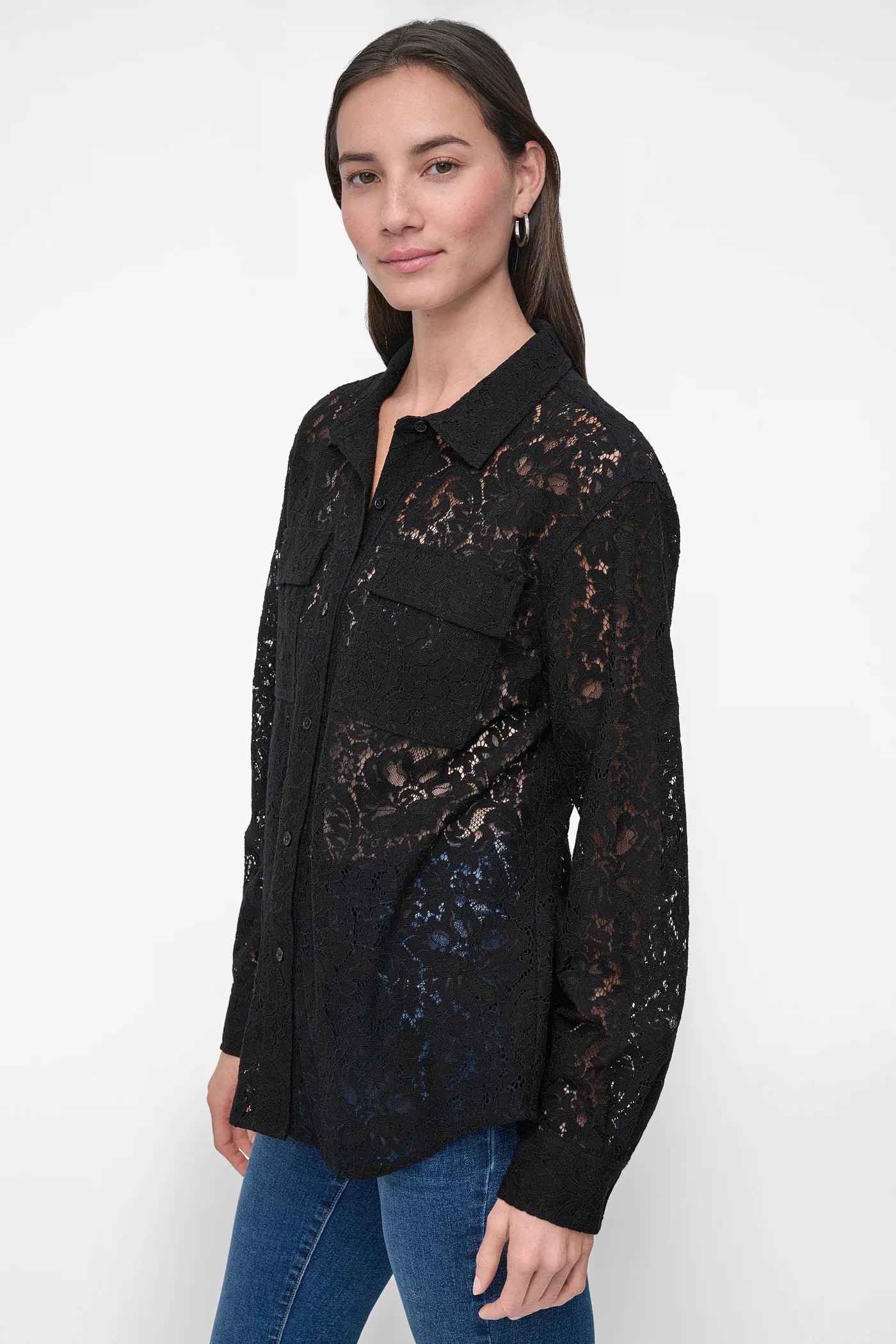 DKNY LACE UTILITY SHIRT