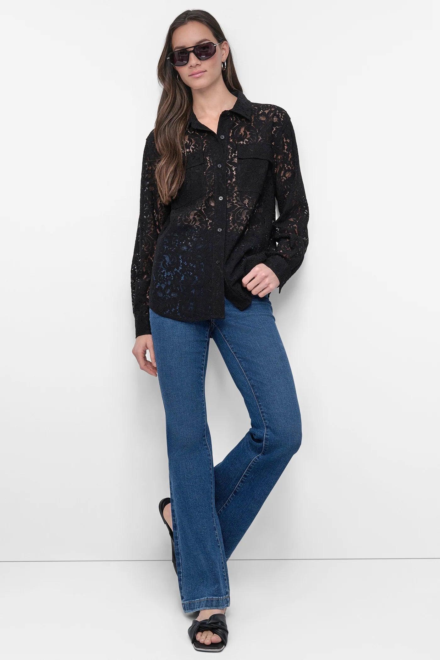 DKNY LACE UTILITY SHIRT