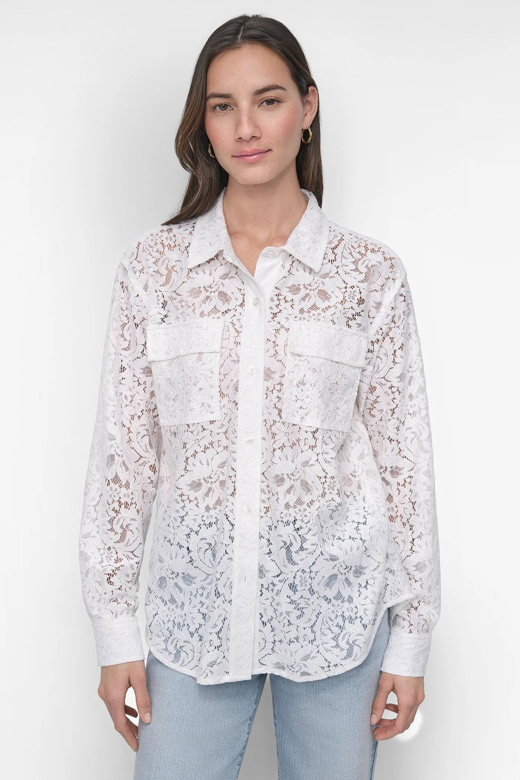 DKNY LACE UTILITY SHIRT