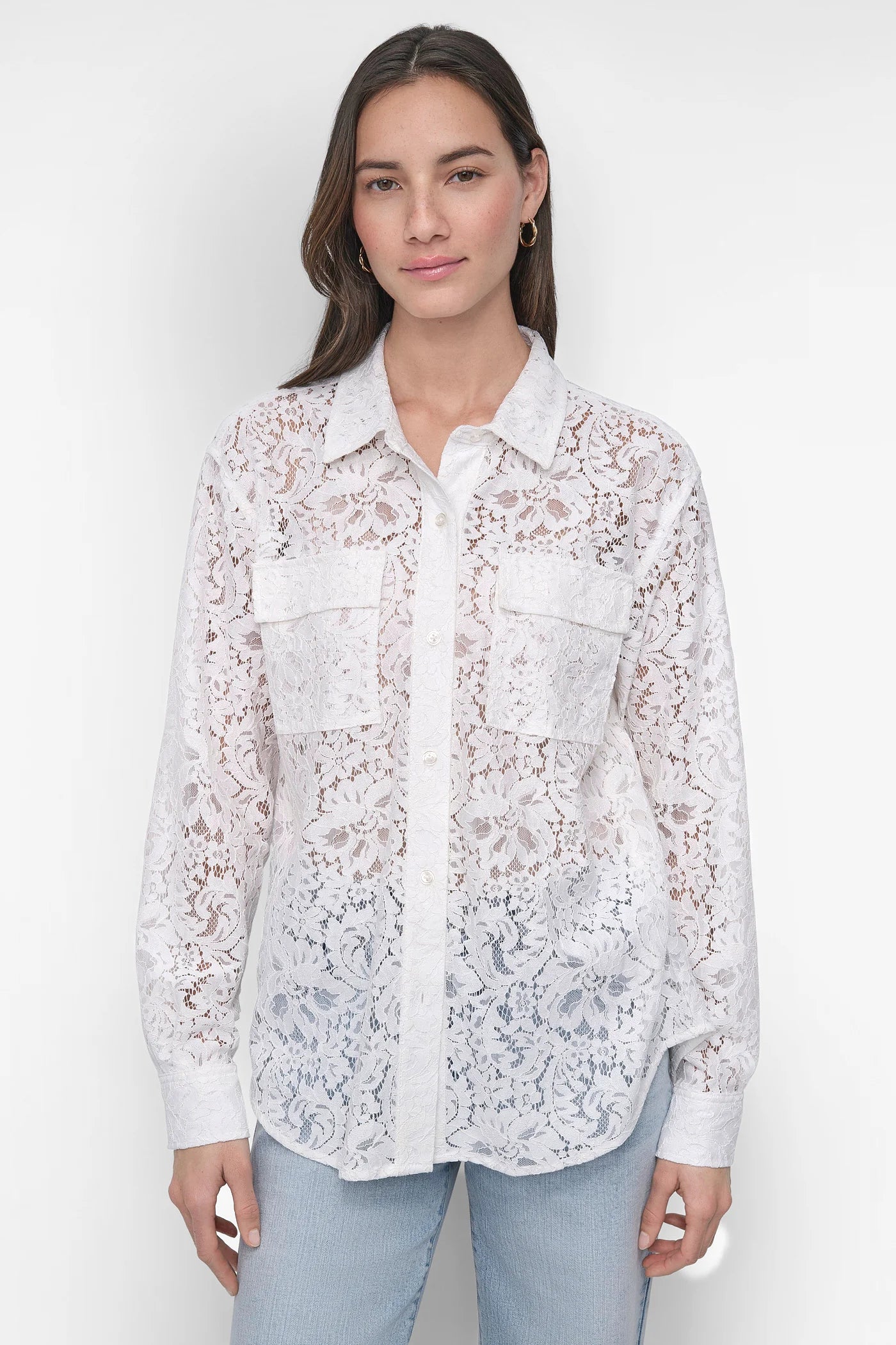 DKNY LACE UTILITY SHIRT