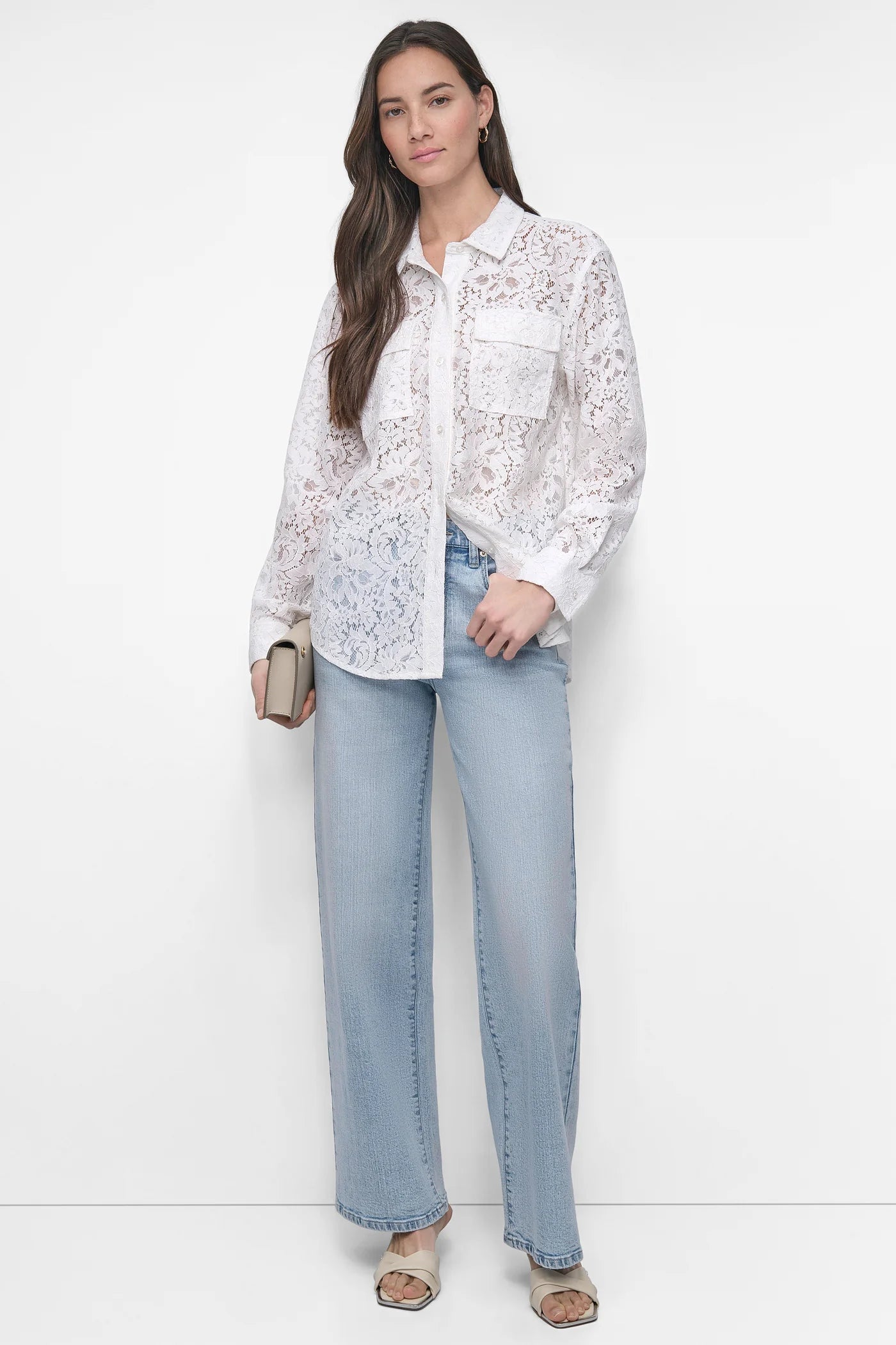 DKNY LACE UTILITY SHIRT
