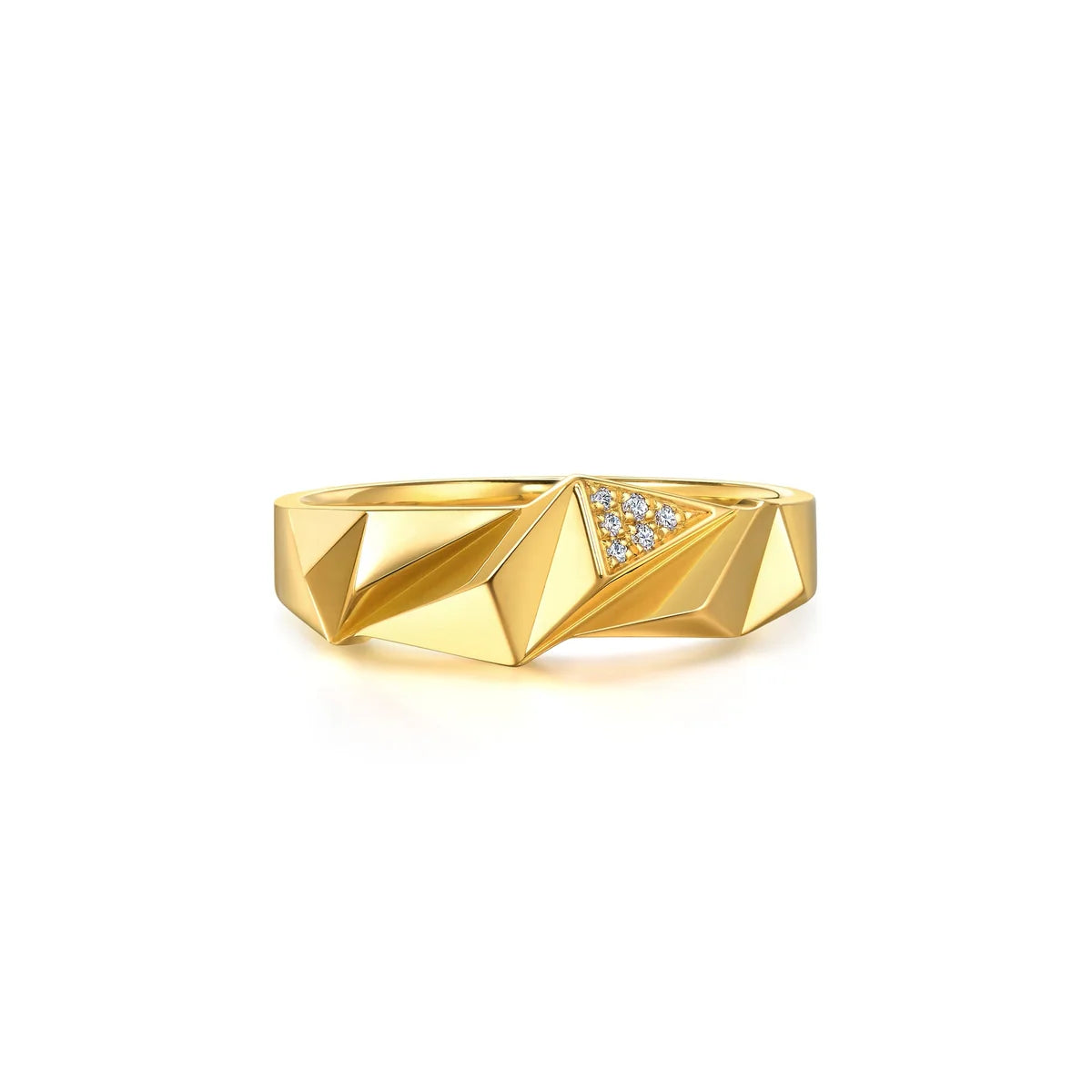 chowsangsang 'M' 999 Gold Diamond Ring