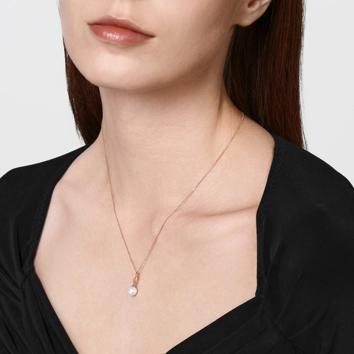 Collier de perles d'eau douce en or rose 18 carats Chowsangsang