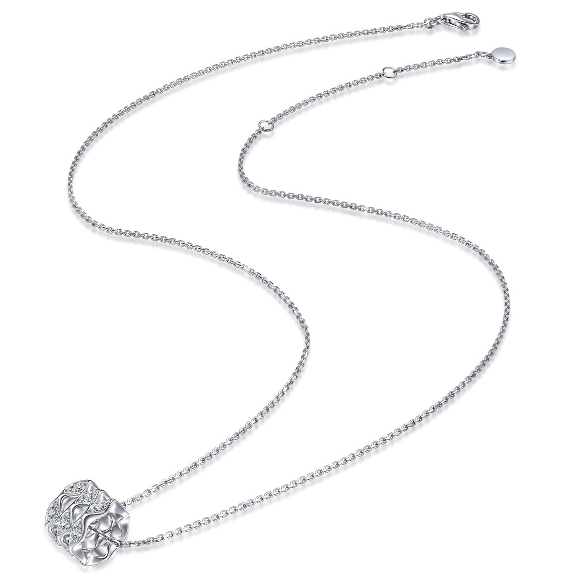 Collier en or blanc 18 carats et diamants Chowsangsang