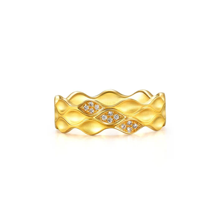 chowsangsang 999 Gold Diamond Ring