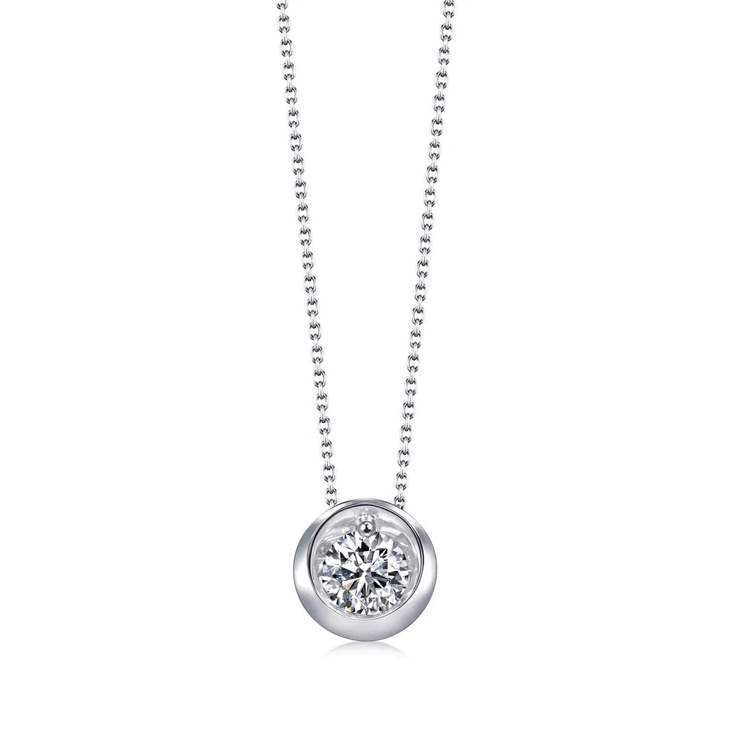 Collier Chowsangsang « Sculpt » en or blanc 18 carats et diamants
