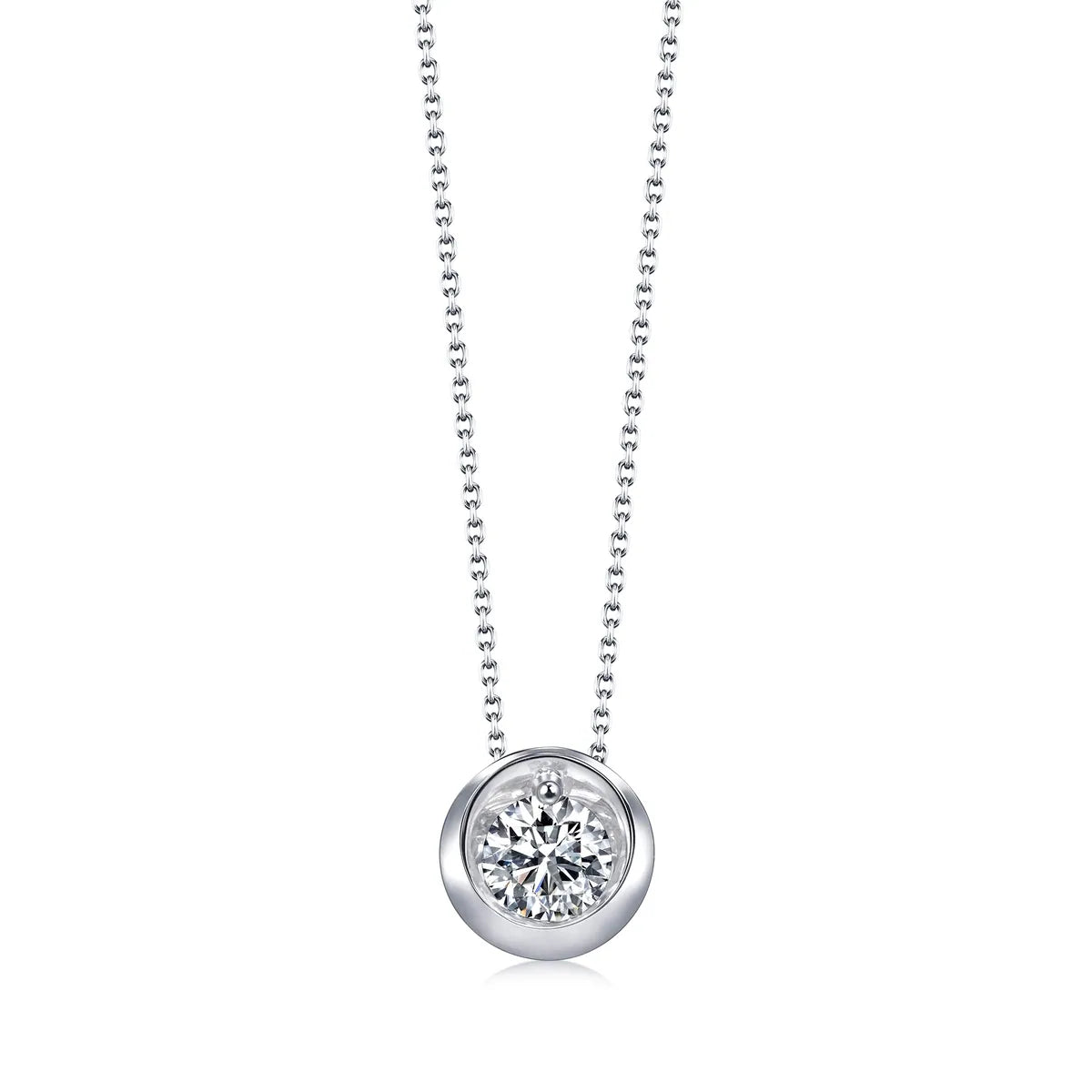 Collier Chowsangsang « Sculpt » en or blanc 18 carats et diamants