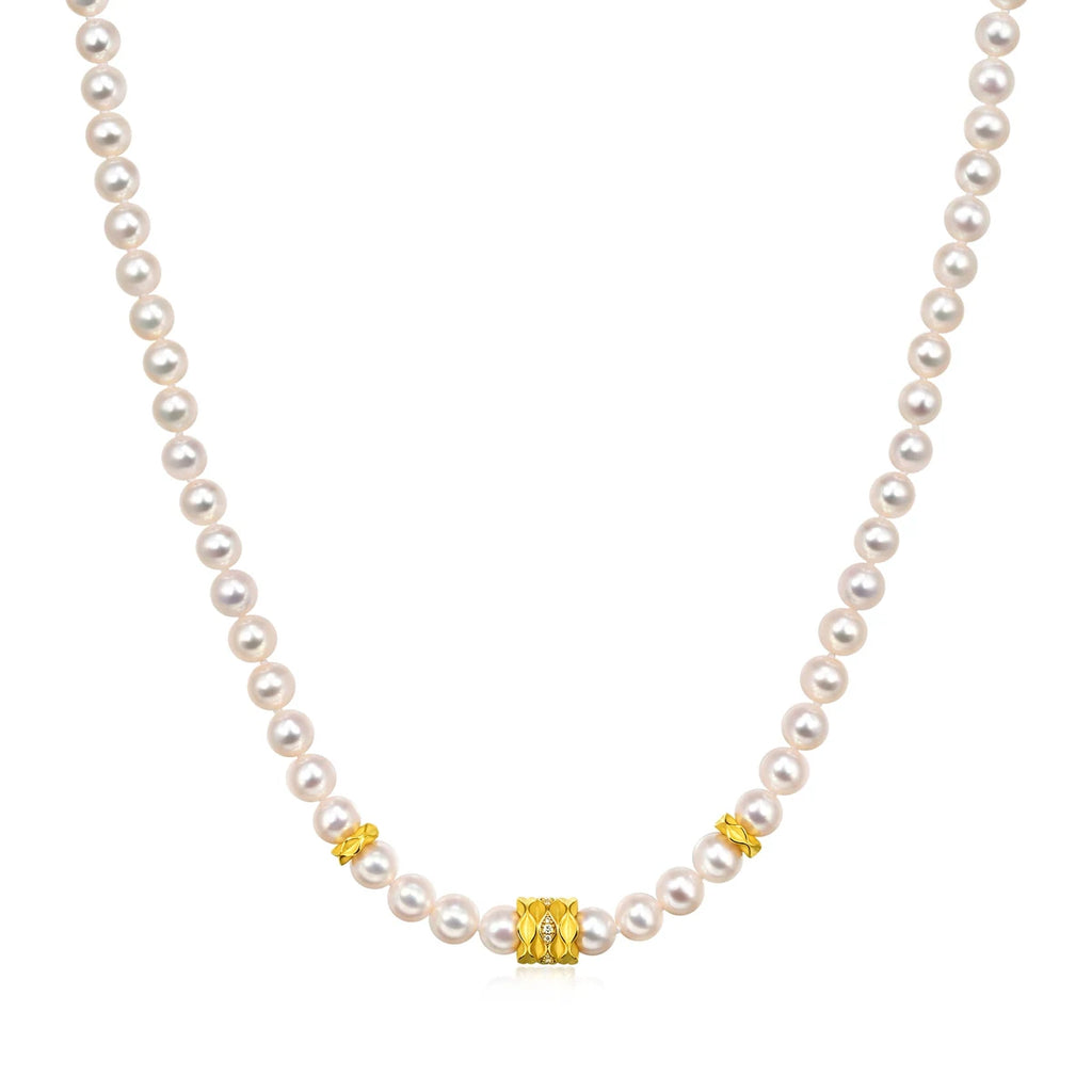 Collier Chowsangsang en or 999, perles et diamants