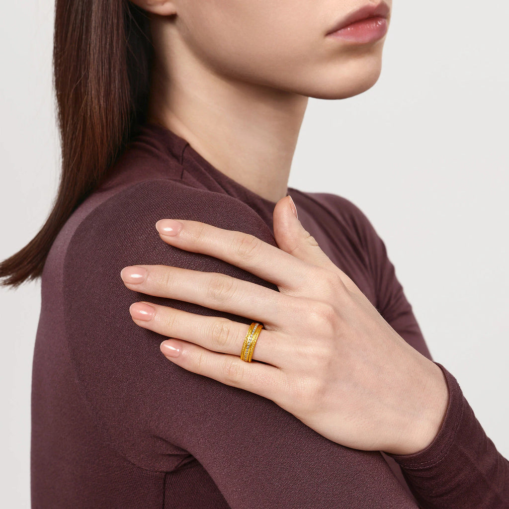 Bague Chowsangsang « L'Orientale » en or 999,9 % et diamants