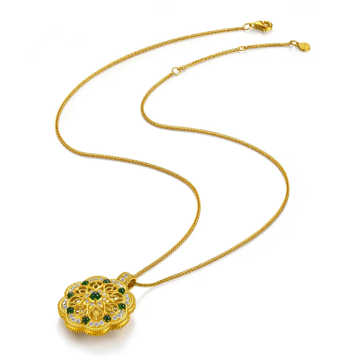 Collier Mandala en or 999,9 carats et diamants « L'Oriental » de Chowsangsang
