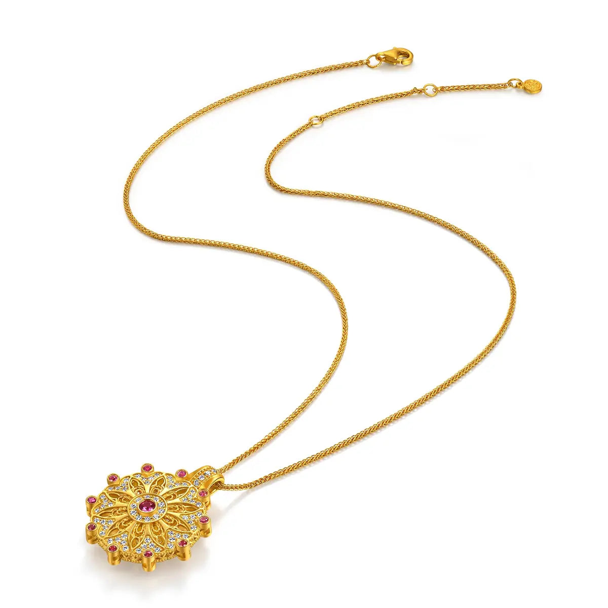Collier Mandala en or 999,9 carats et diamants « L'Oriental » de Chowsangsang