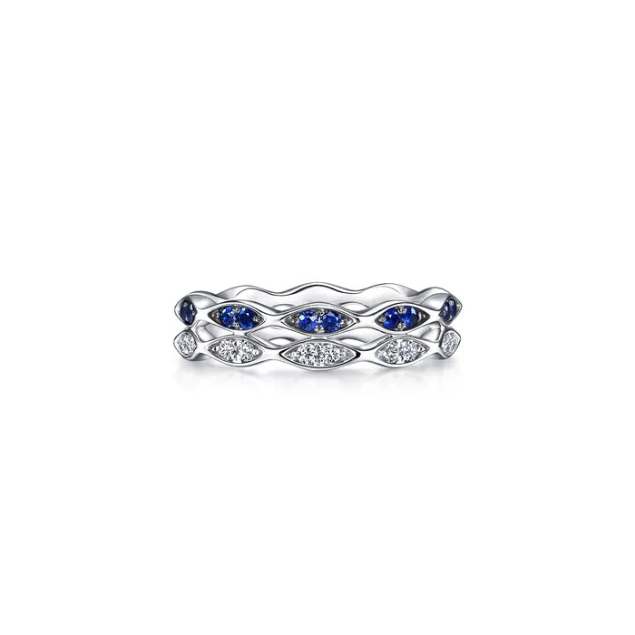 chowsangsang 18K White Black Gold Sapphire Ring