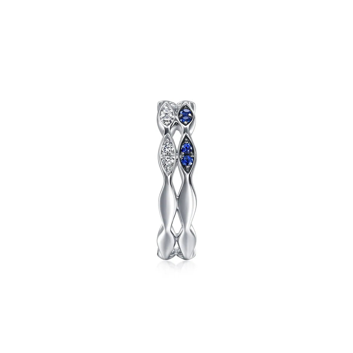 chowsangsang 18K White Black Gold Sapphire Ring