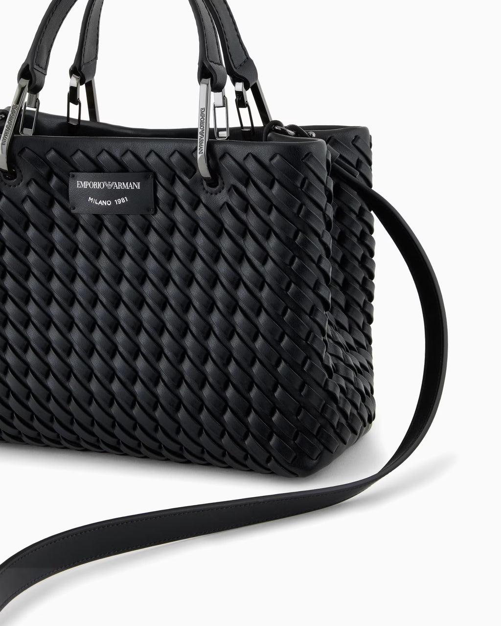 Petit sac cabas ARMANI MyEA en cuir entrelacé 
