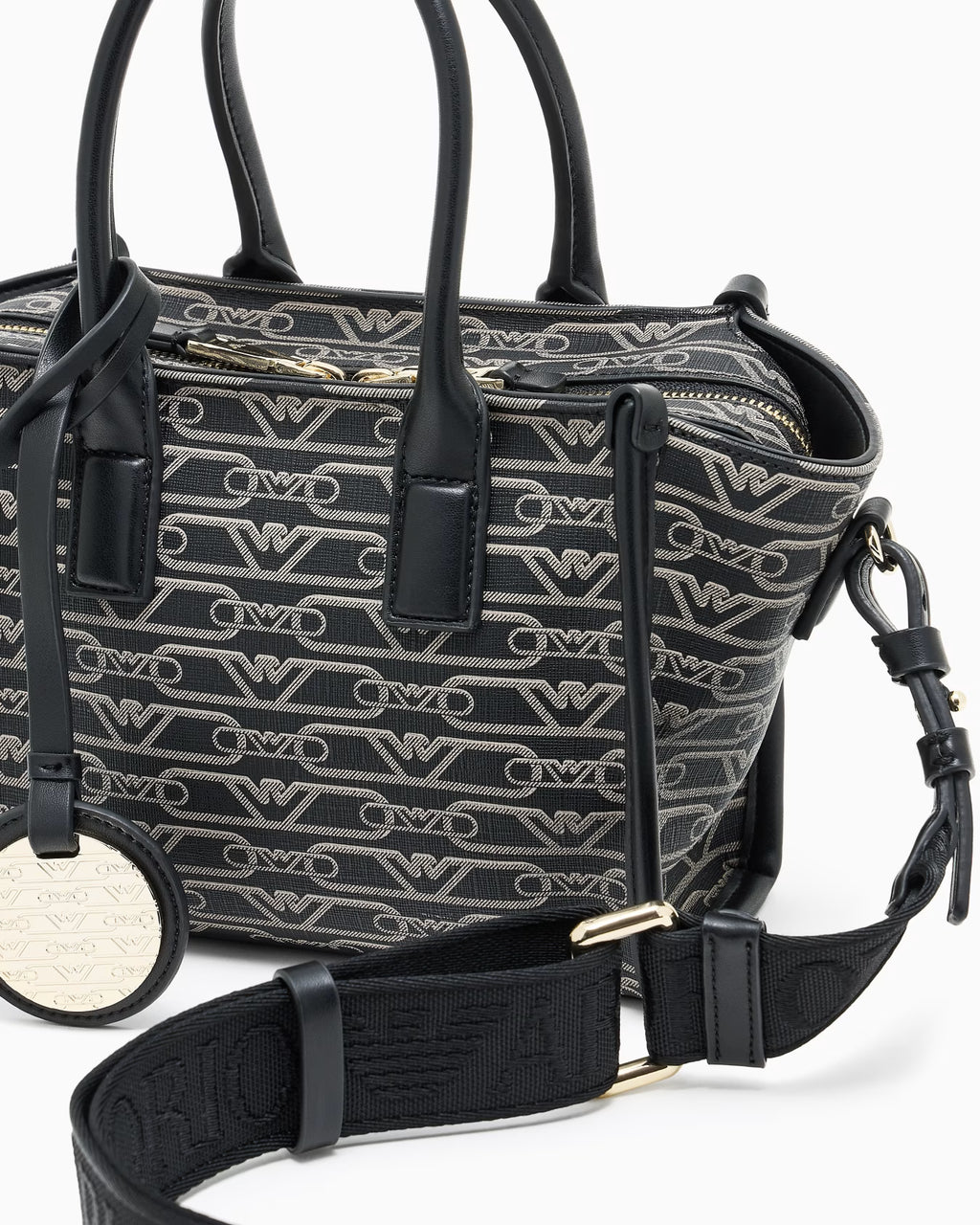 ARMANI Petit sac cabas avec imprimé monogramme all-over 