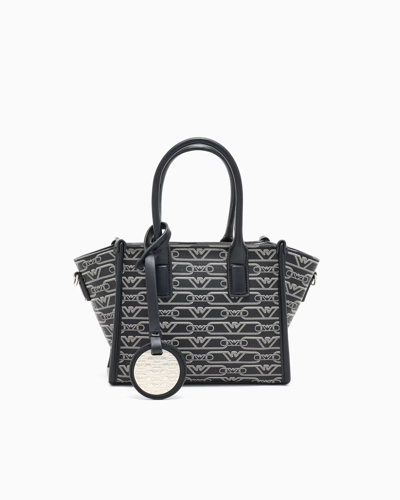 ARMANI Petit sac cabas avec imprimé monogramme all-over 