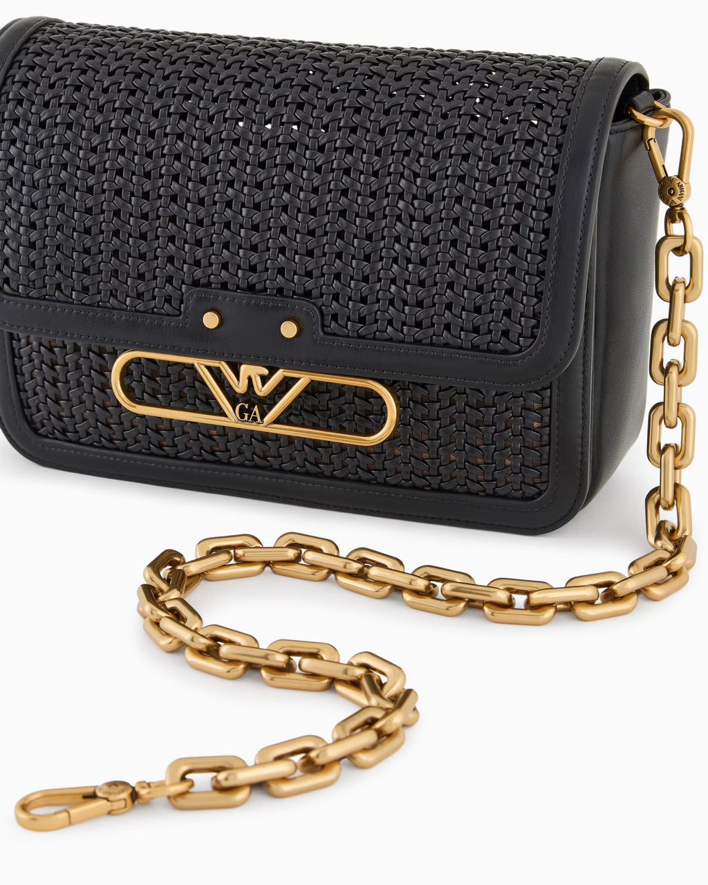 Sac bandoulière ARMANI entrelacé avec logo aigle en métal 