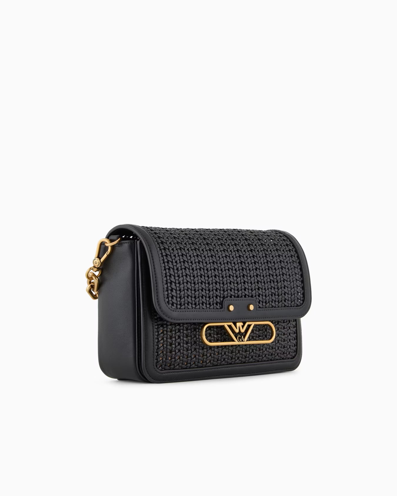 Sac bandoulière ARMANI entrelacé avec logo aigle en métal 